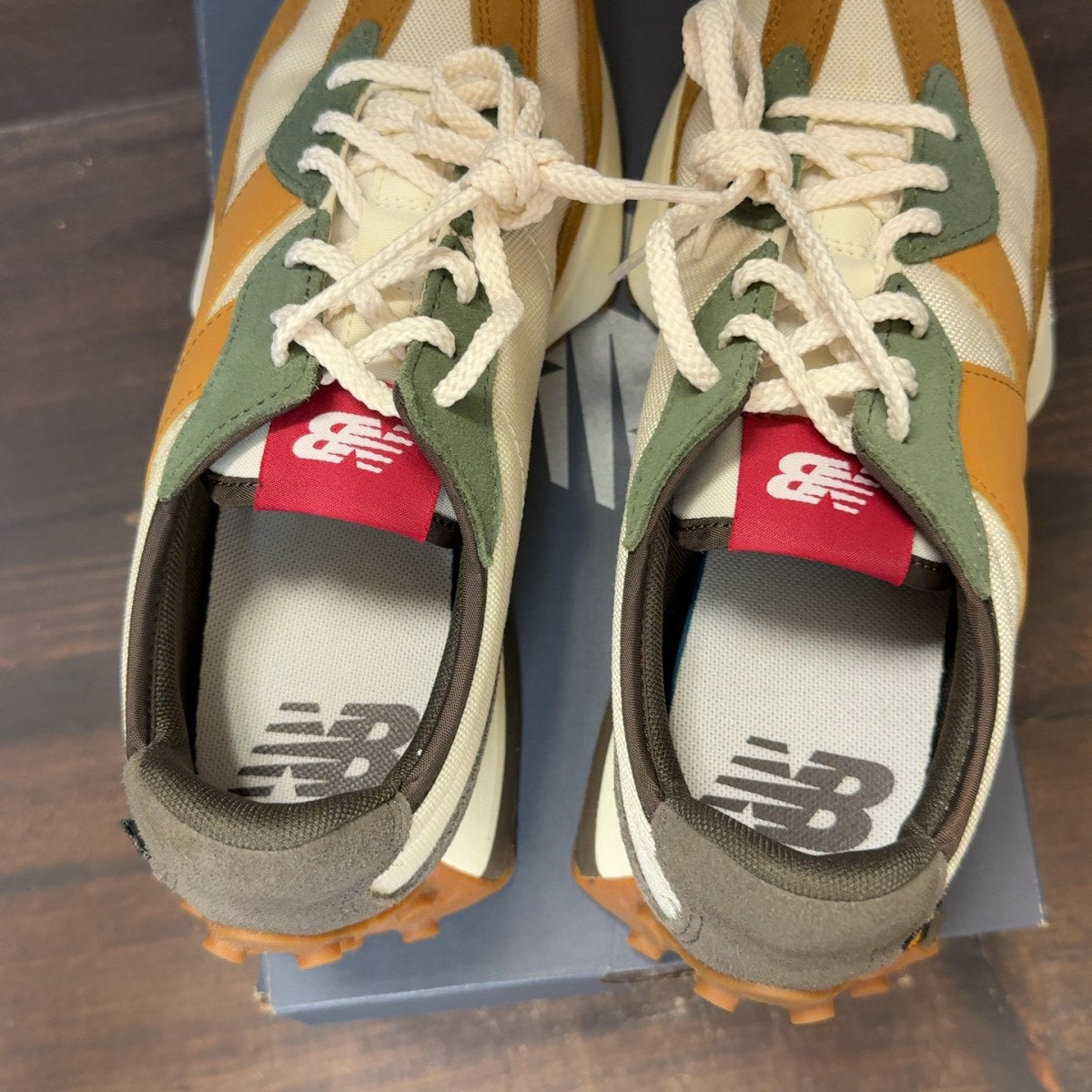 New Balance 327 Winter Wheat Brown Green (Women's) Size 9W (Pre-Owned) - Image 5