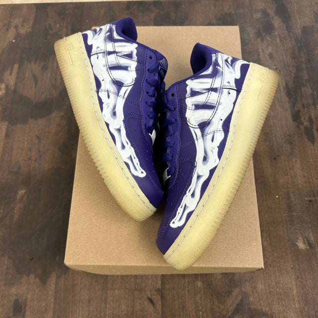 Nike Air Force 1 Low '07 QS Purple Skeleton Halloween (2021) Size 6 (Pre-Owned) - Image 1