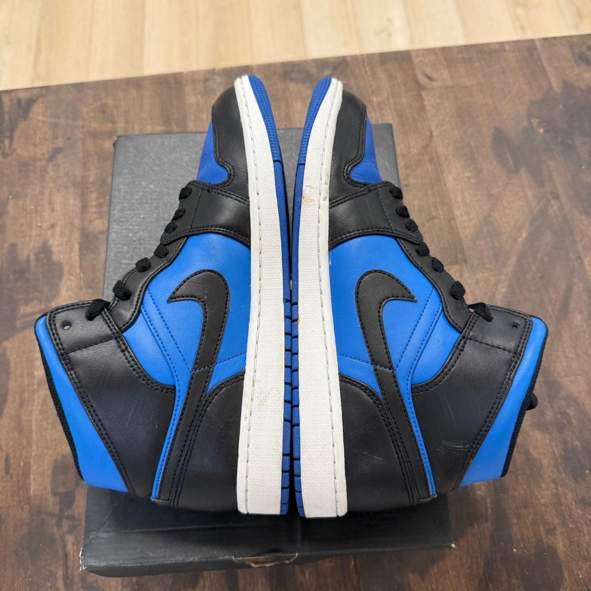 Jordan 1 Mid Black Royal Blue - Image 4