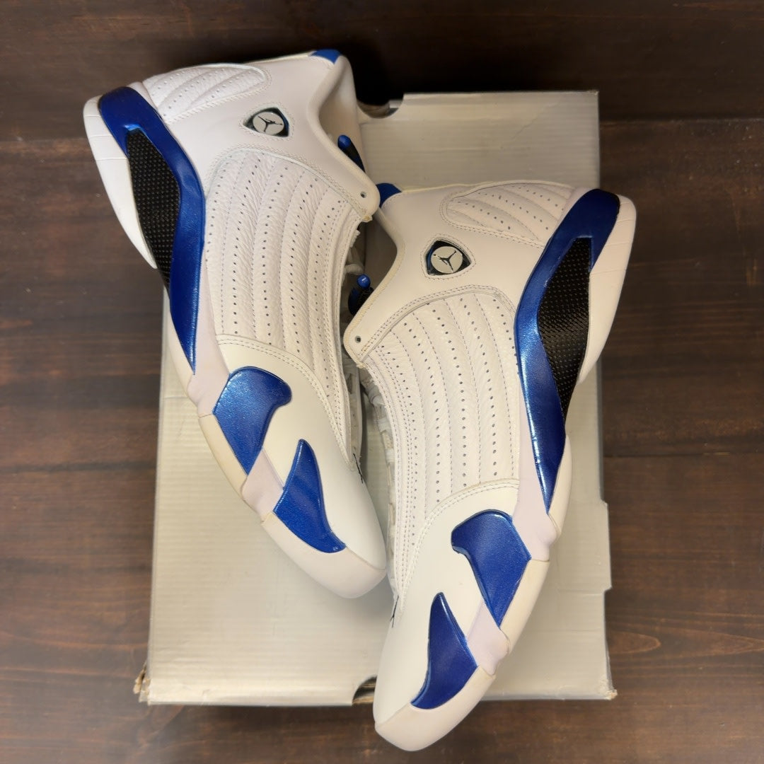 Jordan 14 Retro White Hyper Royal Size 13 (Pre-Owned)