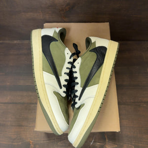 Jordan 1 Retro Low OG SP Travis Scott Medium Olive Size 12 (Pre-Owned) - Image 2
