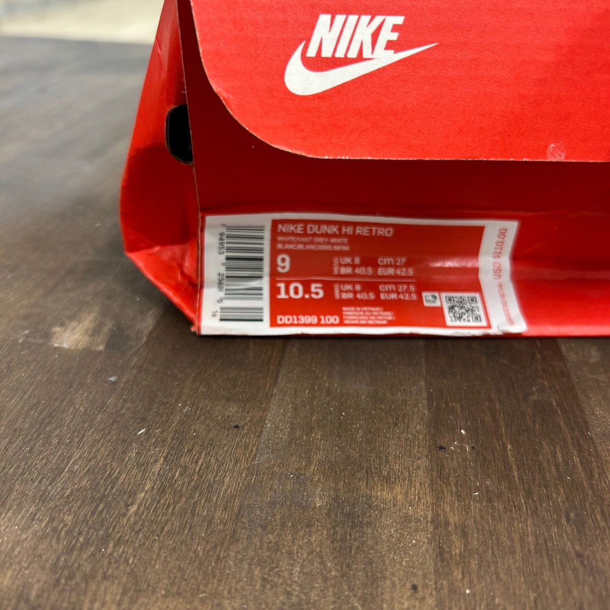 Nike Dunk High Retro White Vast Grey - Image 6