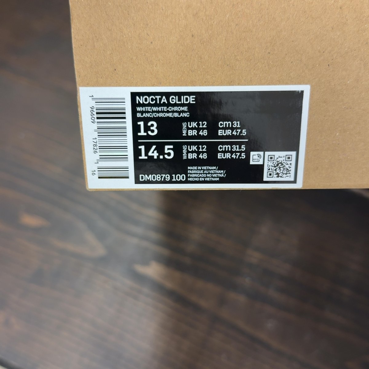 Nike NOCTA Glide Drake White Chrome Size 13 - aux