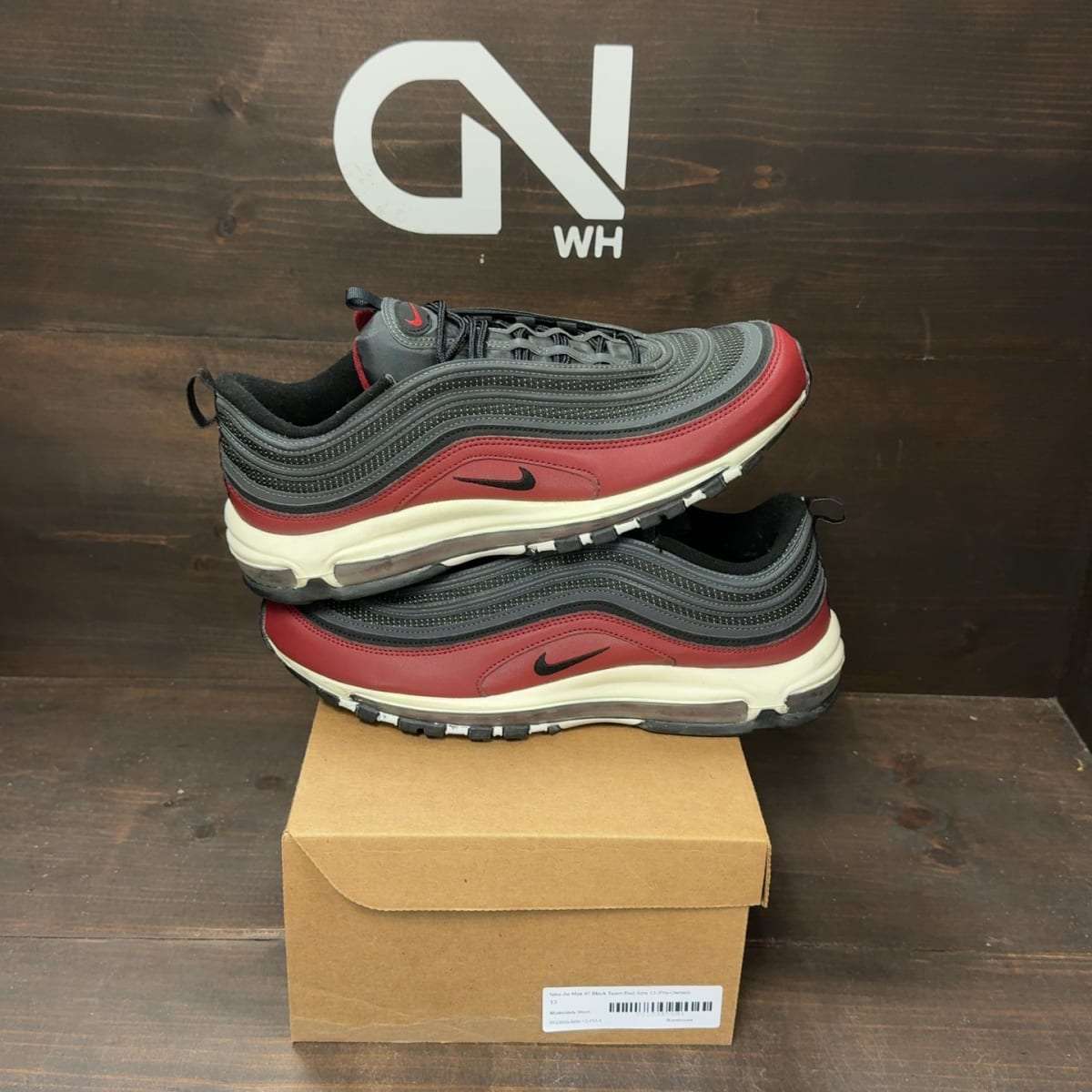 Nike Air Max 97 Black Team Red Size 13 (Pre-Owned) - front