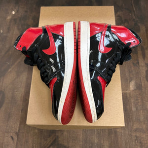 Jordan 1 Retro High OG Patent Bred (GS) Size 4.5Y (Pre-Owned) - Image 3