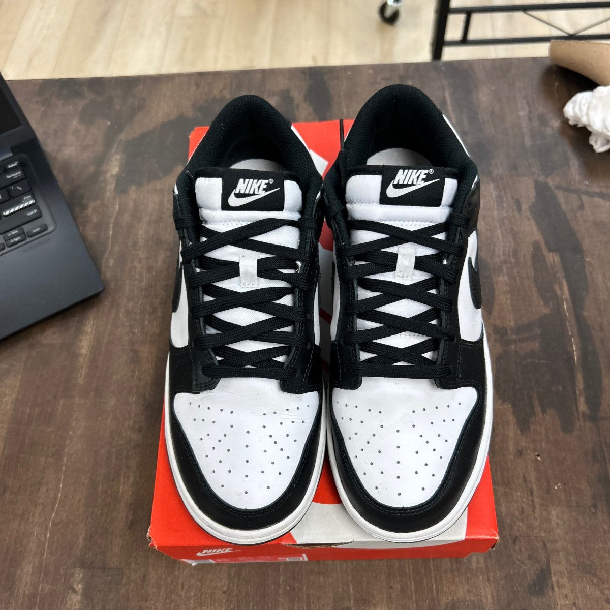Nike Dunk Low Retro White Black Panda (Women's) - Image 2