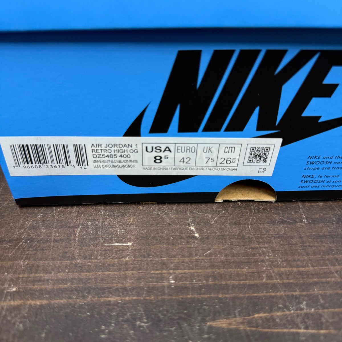 Jordan 1 Retro High OG UNC Toe - Image 8