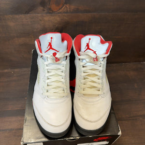 Jordan 5 Retro Fire Red Silver Tongue (2020) Size 9.5 (Pre-Owned)