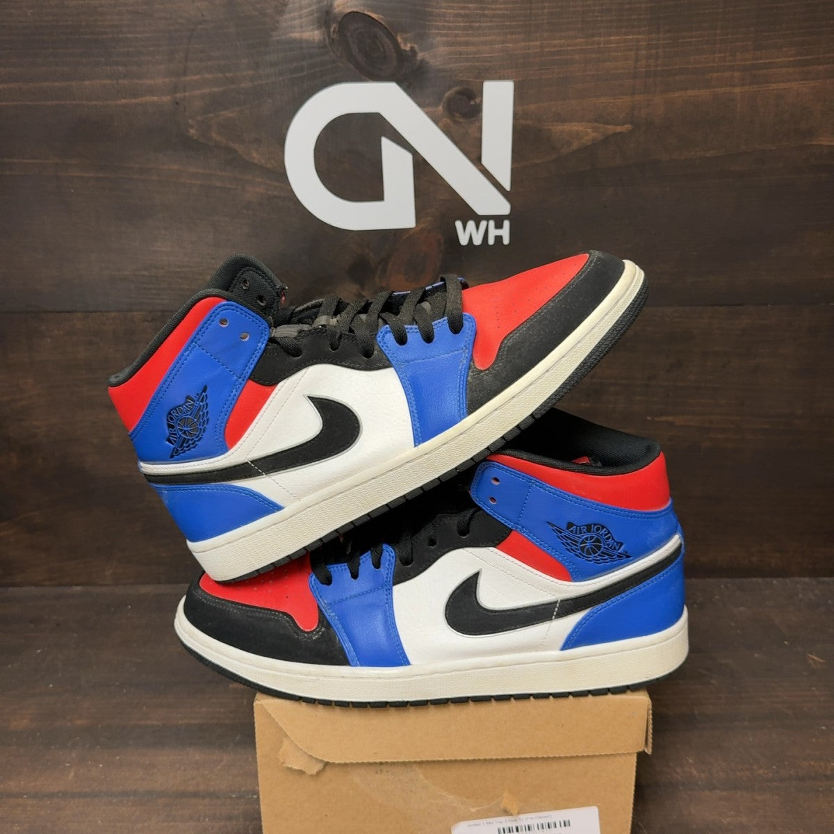 Jordan 1 Mid Top 3 Size 12 (Pre-Owned) - Image 1