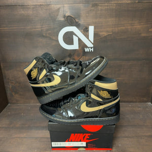 Jordan 1 Retro High Black Metallic Gold (2020) Size 12 (Pre-Owned)