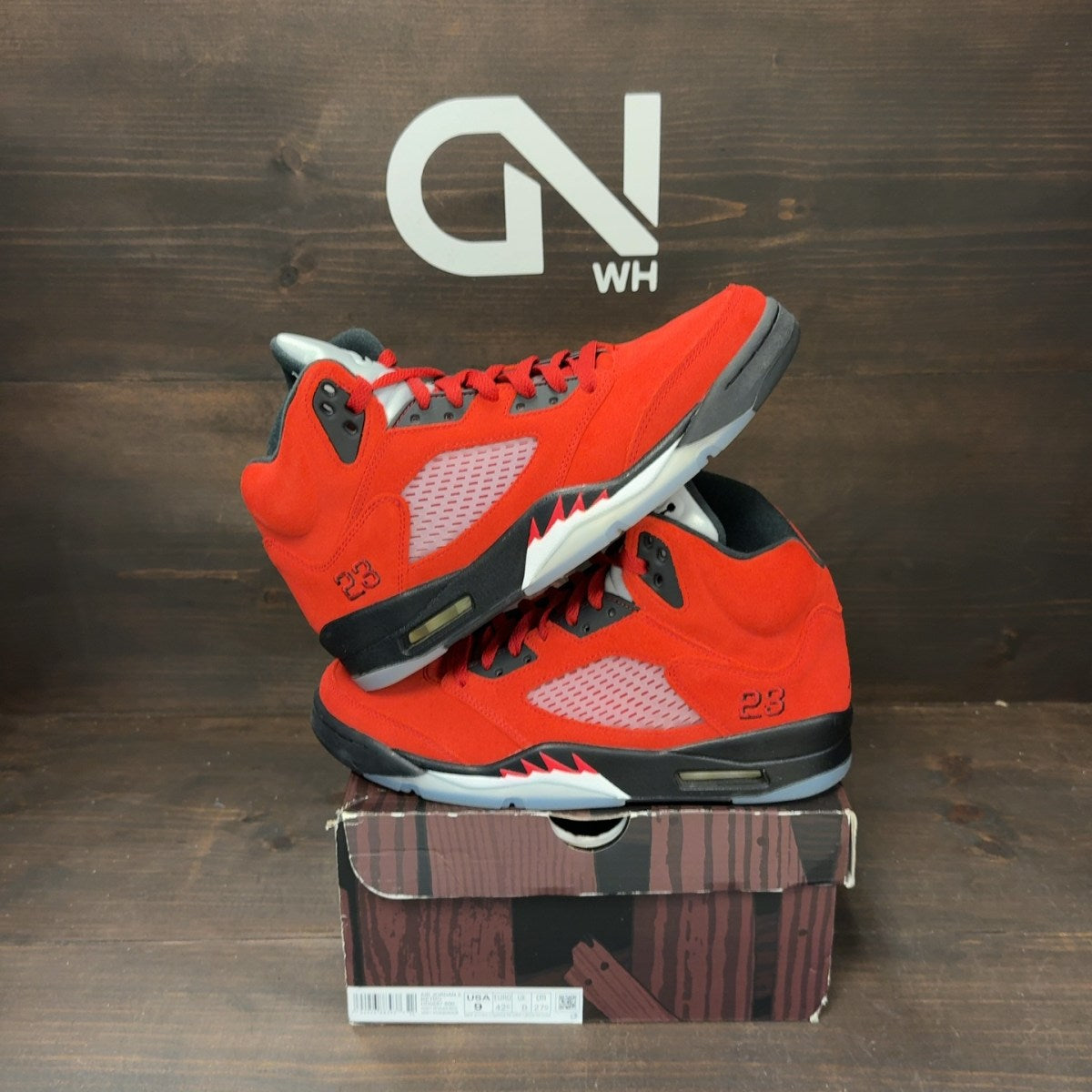 Jordan 5 Retro Raging Bull Red (2021) Size 9 (Pre-Owned)