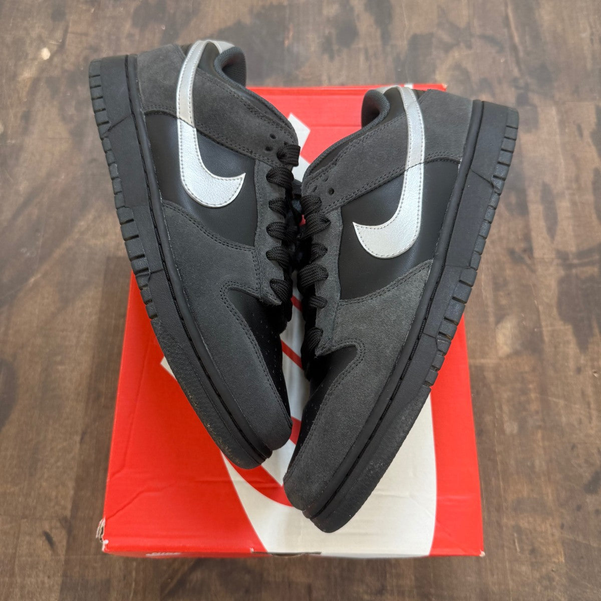 Nike Wmns Dunk Low 'Black Anthracite Silver' Size 11W (Pre-Owned) - Image 1