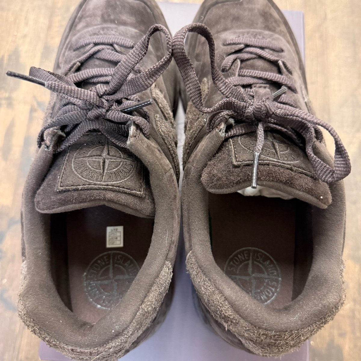 New Balance 574 Legacy Stone Island Ghost Dark Brown - Image 5