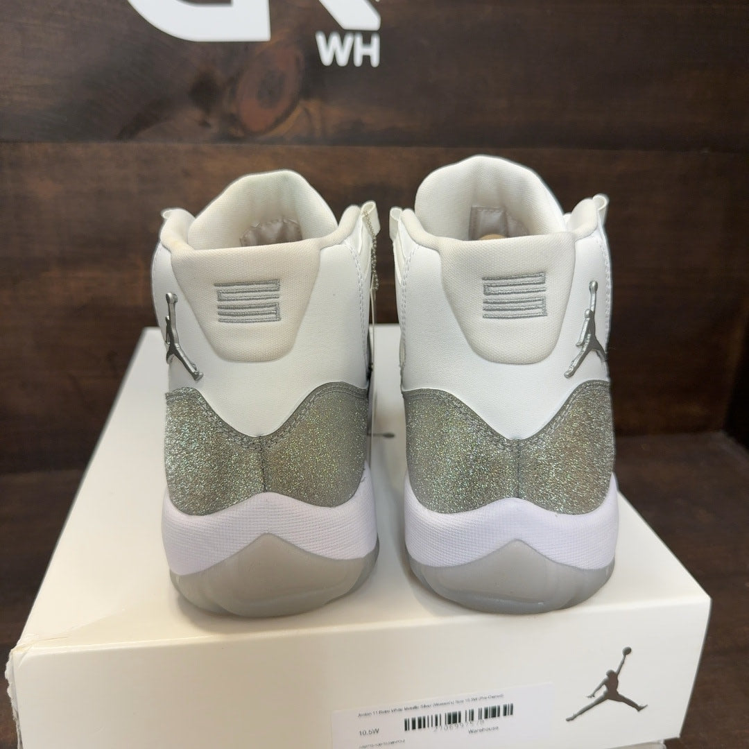 Jordan 11 Retro White Metallic Silver (Women's) - Image 4