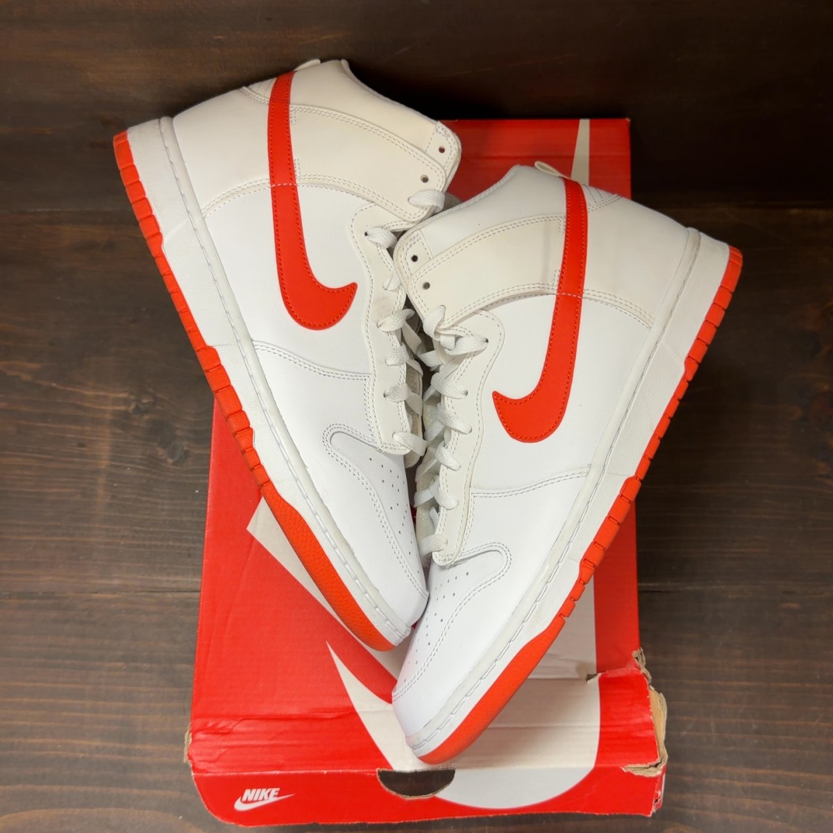 Nike Dunk High White Picante Red - Image 2