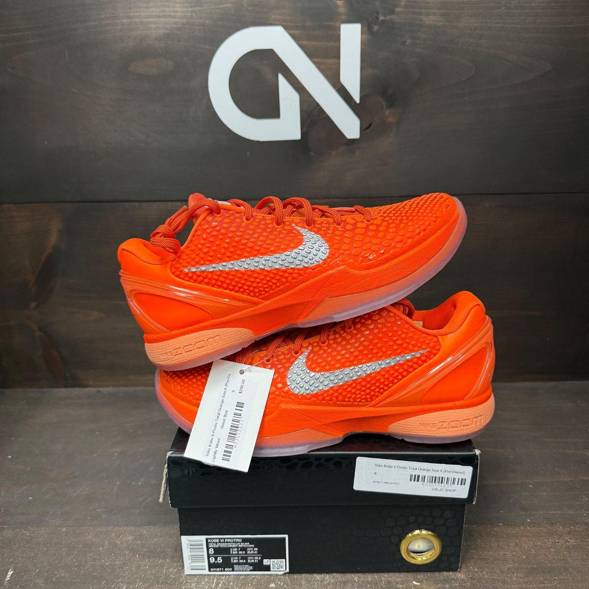 Nike Kobe 6 Protro Total Orange Size 8 (Pre-Owned) - front