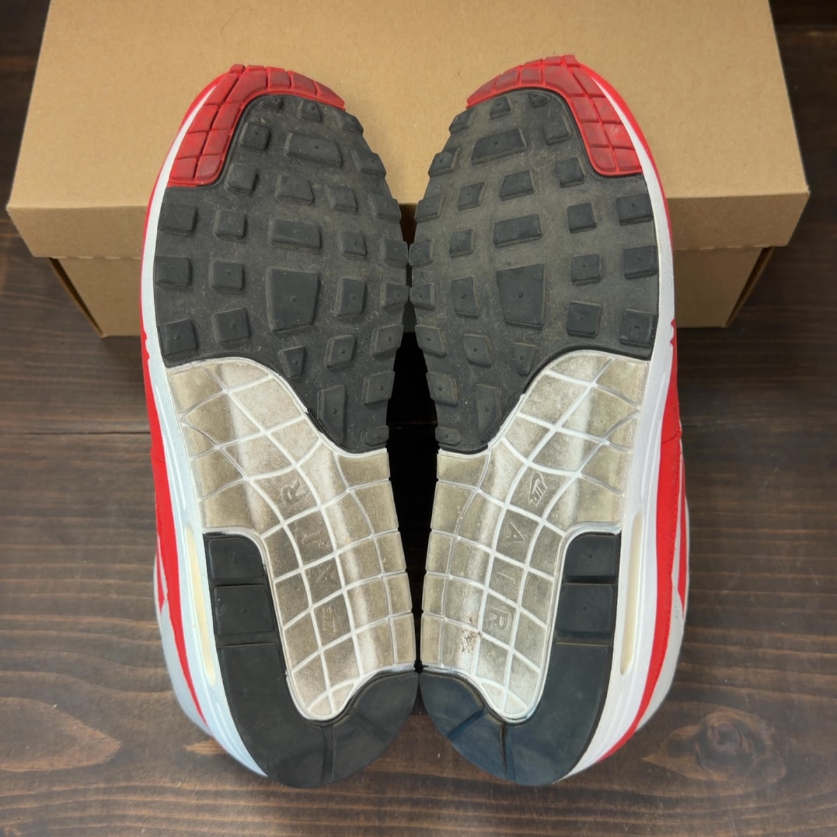 Nike Air Max 1 Anniversary Red (2017/2018 Restock Pair) Size 9.5 (Pre-Owned) - Image 7