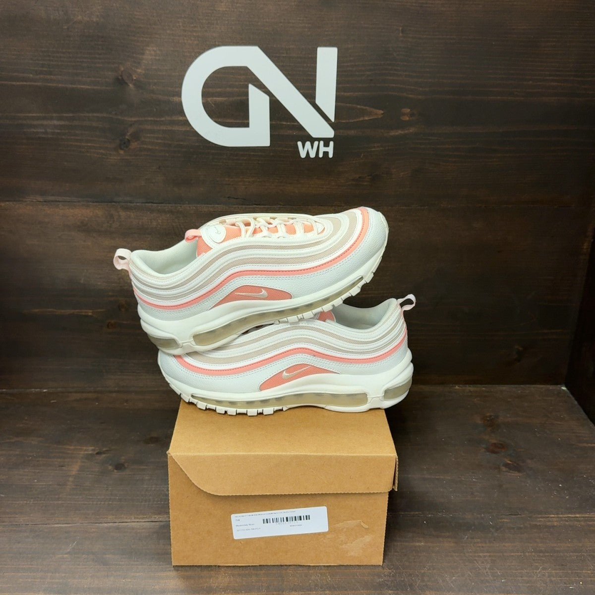 Nike Air Max 97 Summit White Bleached Coral (Women's) Size 7W (Pre-Owned) - Image 1