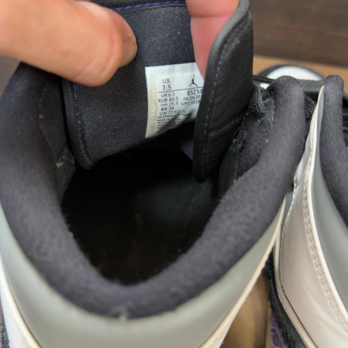 Jordan 1 Mid SE Purple Size 7.5 (Pre-Owned) - aux