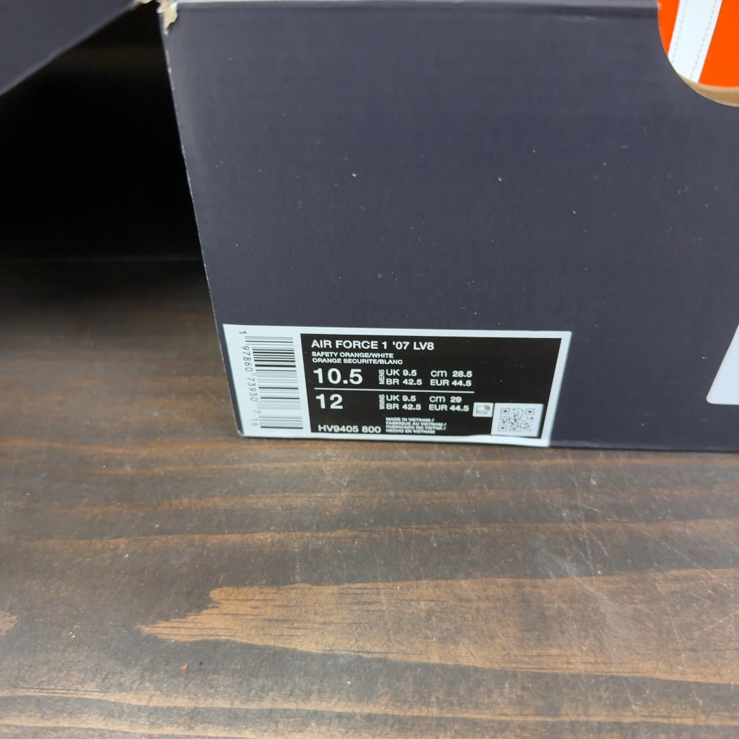 Nike Air Force 1 Low '07 Orange White Patent - Image 8