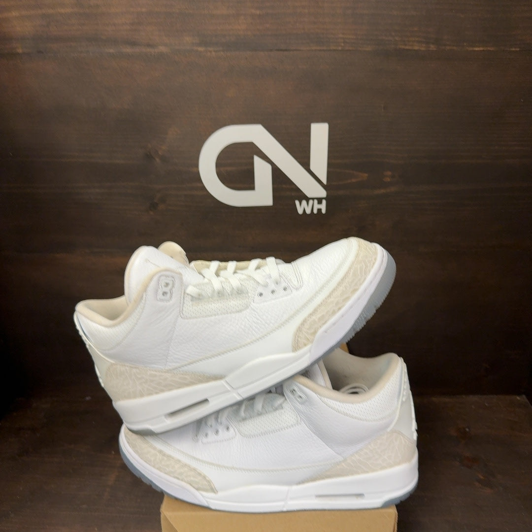 Jordan 3 Retro Pure White (2018) Size 11.5 (Pre-Owned) - Image 1