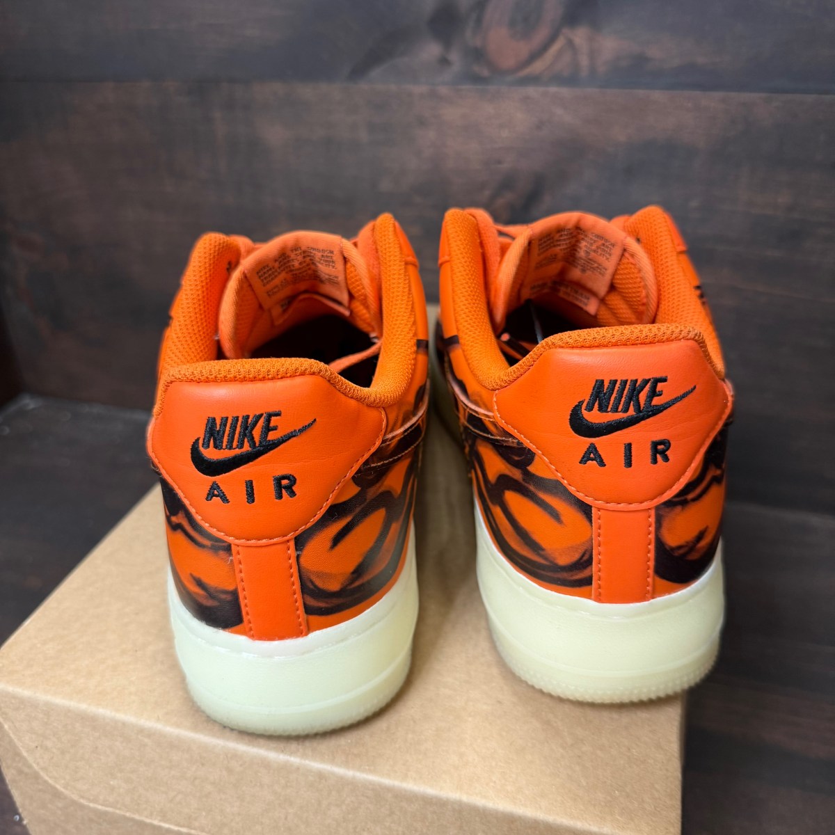Nike Air Force 1 Low Orange Skeleton Halloween (2020) Size 9.5 (Pre-Owned) - Image 3