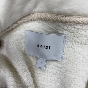 Rhude Off-White Embroidered Cursive Script ZipUp - Image 3