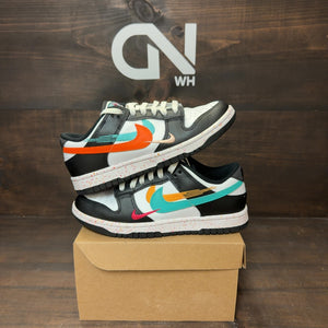 Nike Dunk Low Multiple Swooshes White Washed Teal (Women's) Size 7W (Pre-Owned) - Image 1