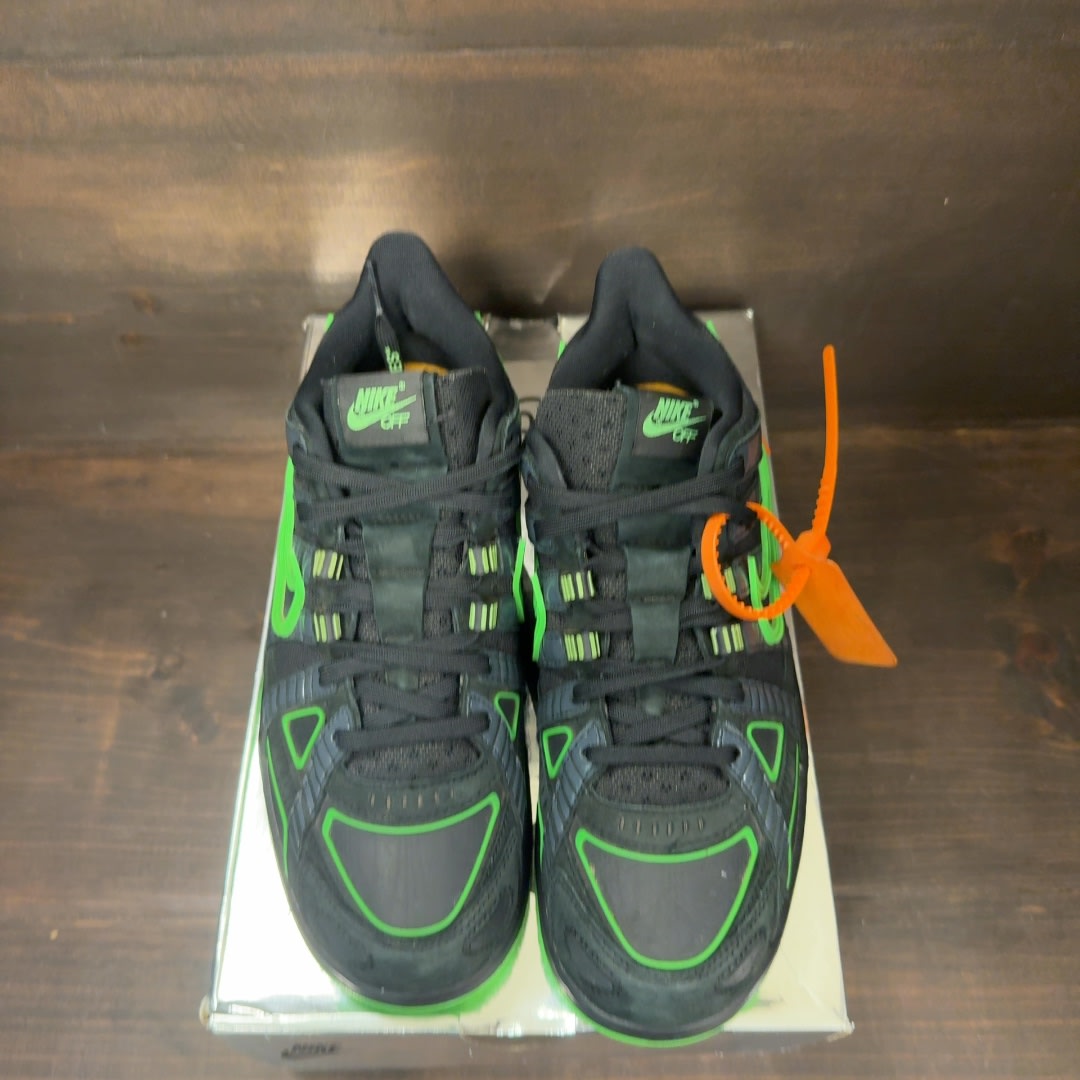 Nike Air Rubber Dunk Off-White Green Strike Size 8.5 (Pre-Owned)