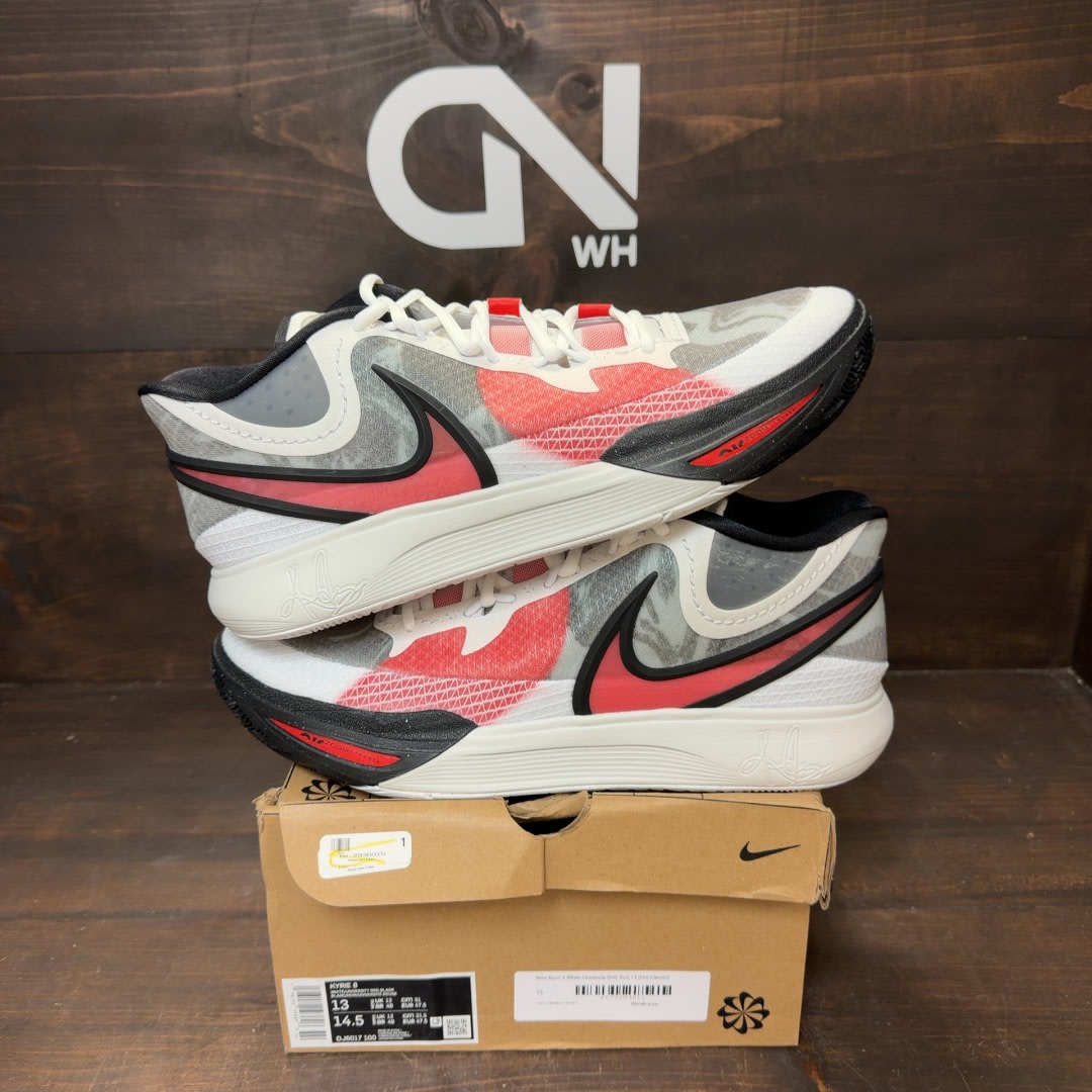 Nike Kyrie 8 White University Red - Image 1
