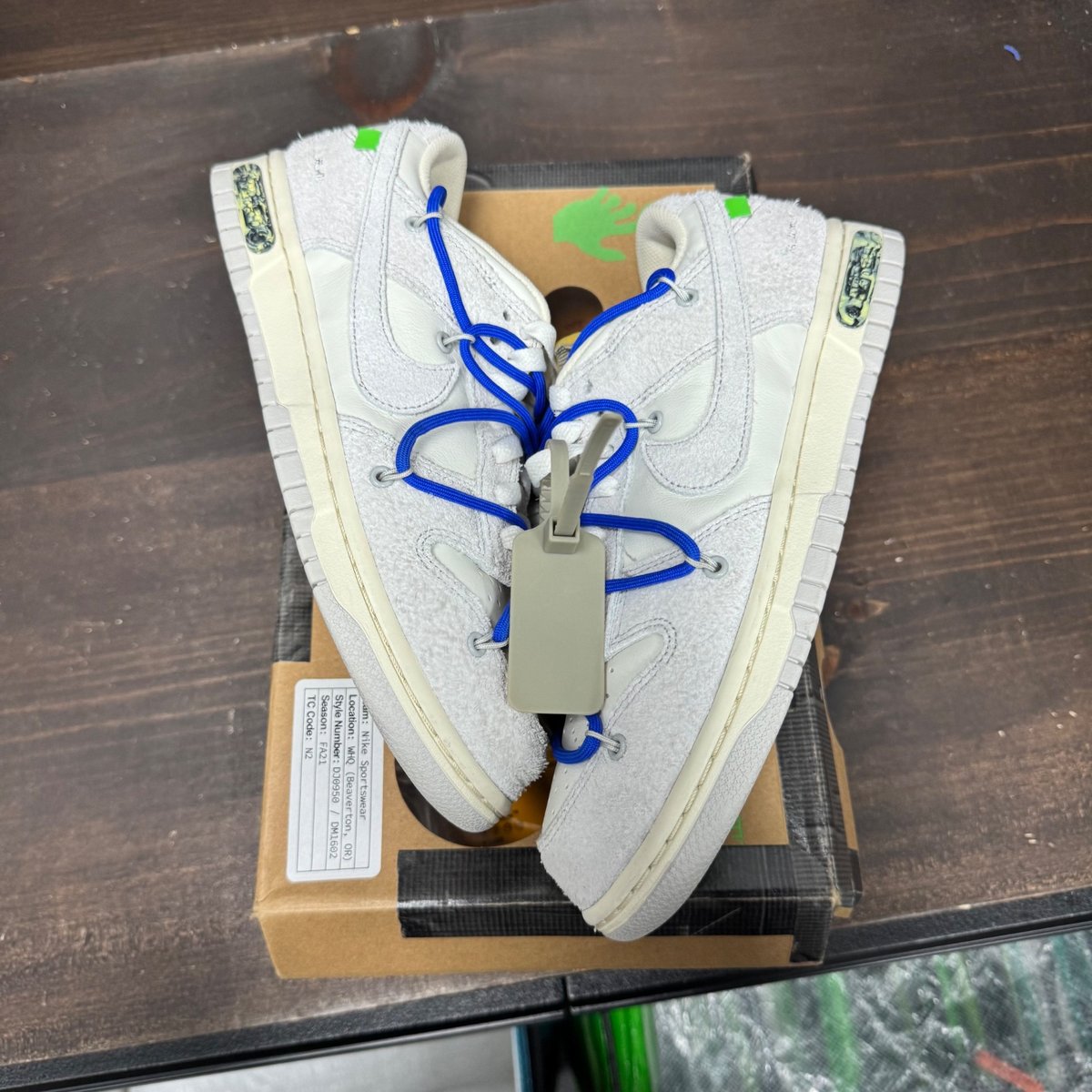 Nike Dunk Low Off-White Lot 32 Size 8.5 (Pre-Owned) - back