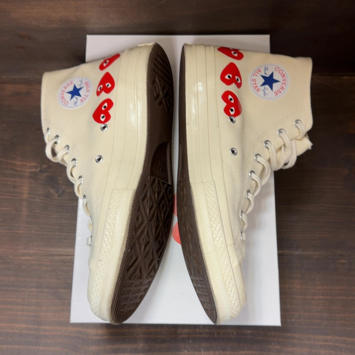 Converse Chuck Taylor All Star 70 Hi Comme des Garcons PLAY Multi-Heart White - Image 4