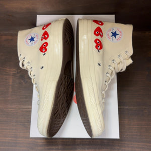 Converse Chuck Taylor All Star 70 Hi Comme des Garcons PLAY Multi-Heart White - Image 4