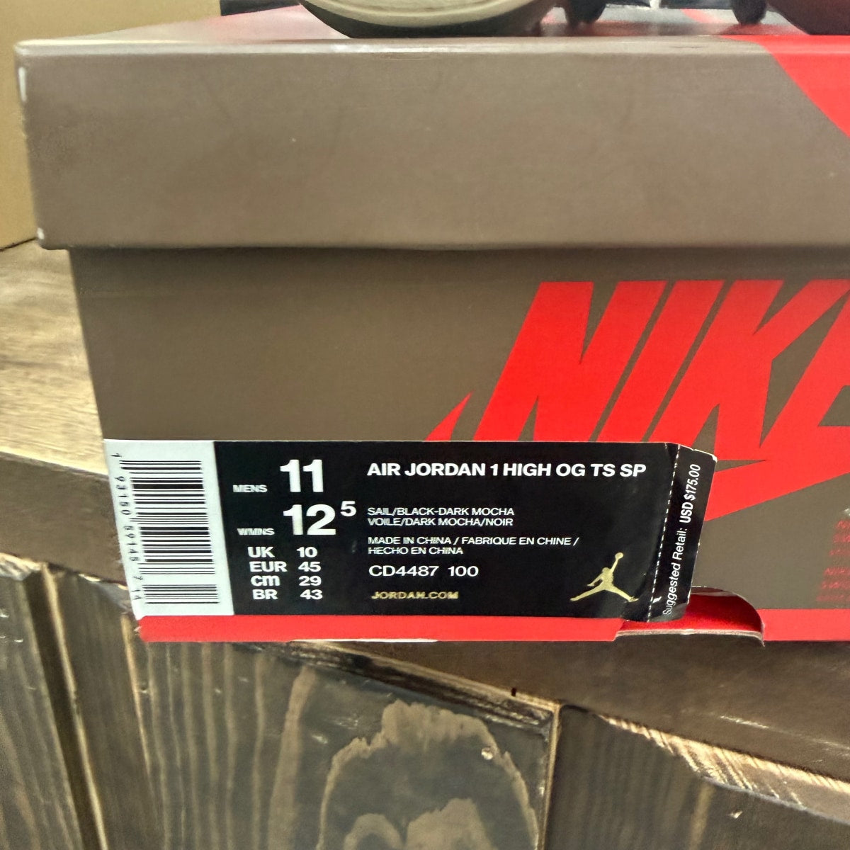 Jordan 1 Retro High OG SP Travis Scott Mocha - Image 6