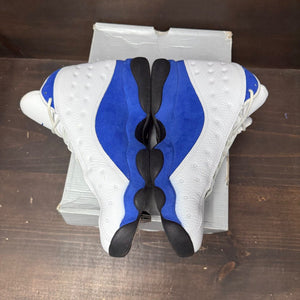 Jordan 13 Retro White Hyper Royal Black Size 12 (Pre-Owned) - side
