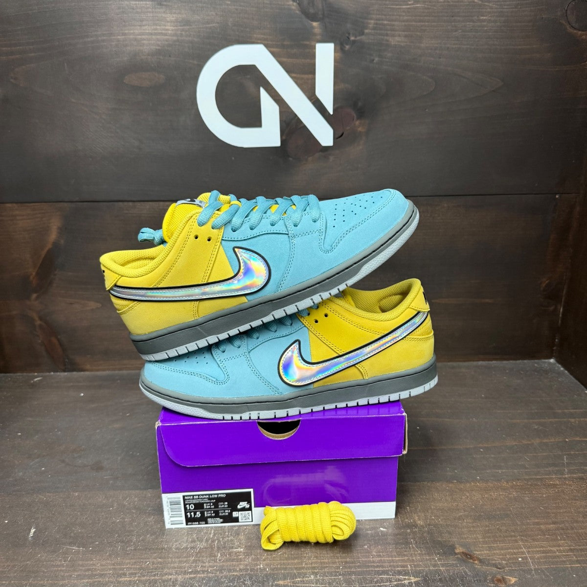 Nike SB Dunk Low Pro Muni Lightning Denim Turquoise - Image 1