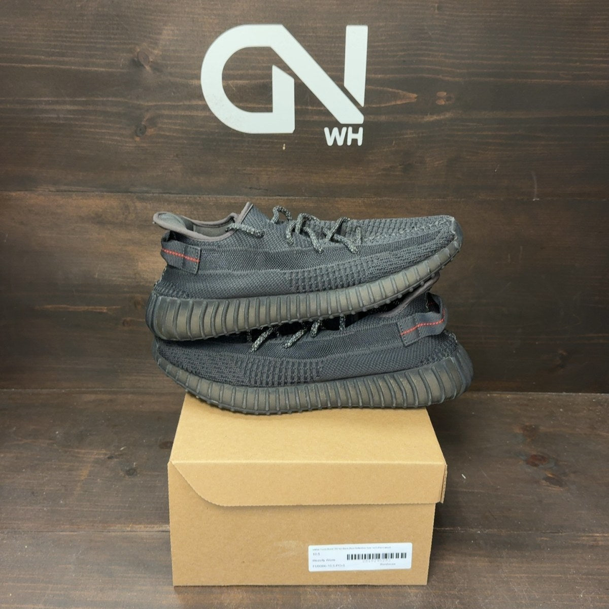 adidas Yeezy Boost 350 V2 Black (Non-Reflective) Size 10.5 (Pre-Owned) - Image 1