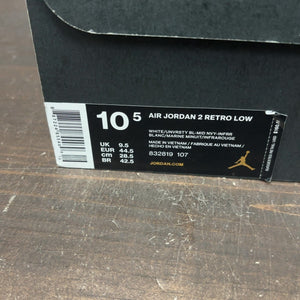 Jordan 2 Retro Low University Blue (2016) Size 10.5 (Pre-Owned)