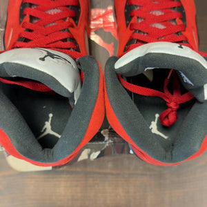 Jordan 5 Retro Raging Bull Red (2021) Size 11.5 (Pre-Owned) - aux