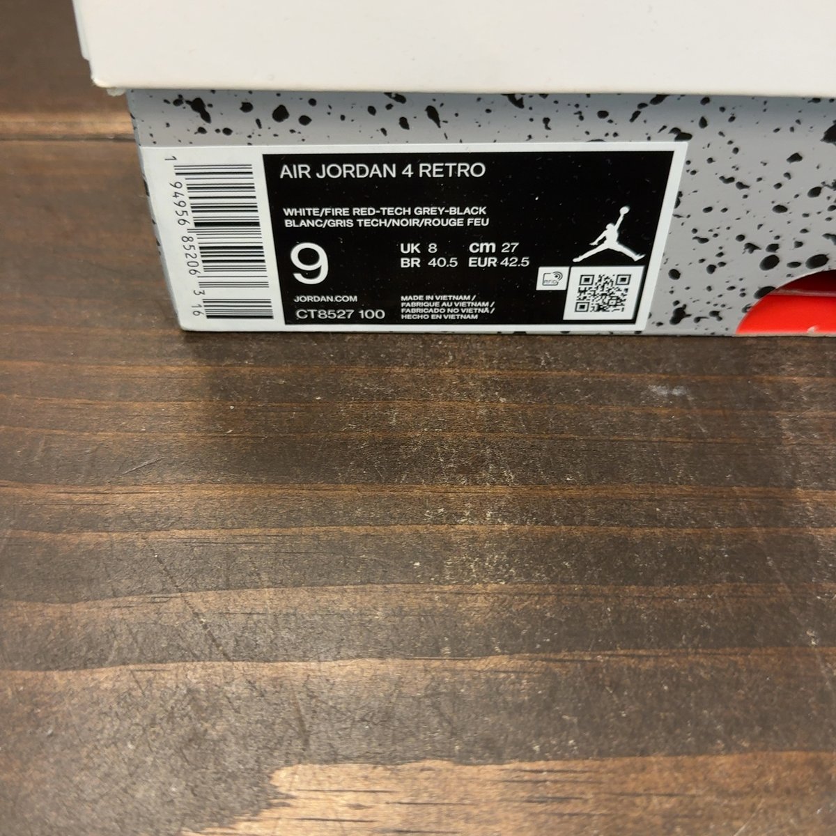 Jordan 4 Retro White Oreo (2021) Size 9 (Pre-Owned) - aux