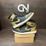 Jordan 1 Retro High OG Black Metallic Gold Size 8.5 (Pre-Owned) - Image 1