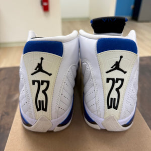Jordan 14 Retro White Hyper Royal Size 11 (Pre-Owned) - Image 3