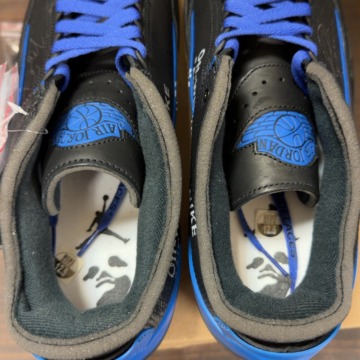 Jordan 2 Retro Low SP Off-White Black Blue Size 12.5 - Image 6