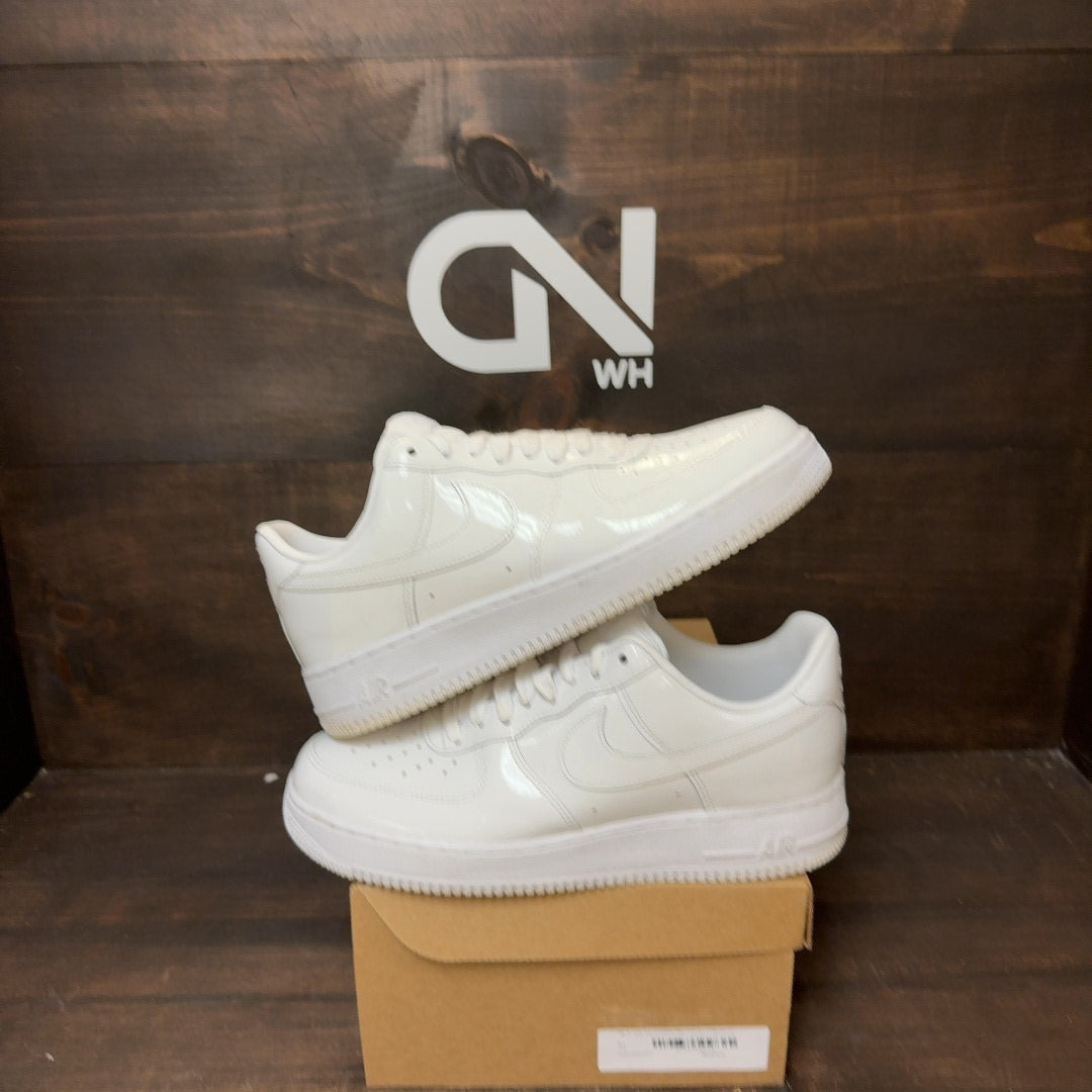 Nike Air Force 1 Low '07 Premium White Patent Size 9.5 (Pre-Owned) - Image 1