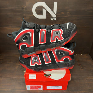 Nike Air More Uptempo Black White Laser Crimson - Image 1