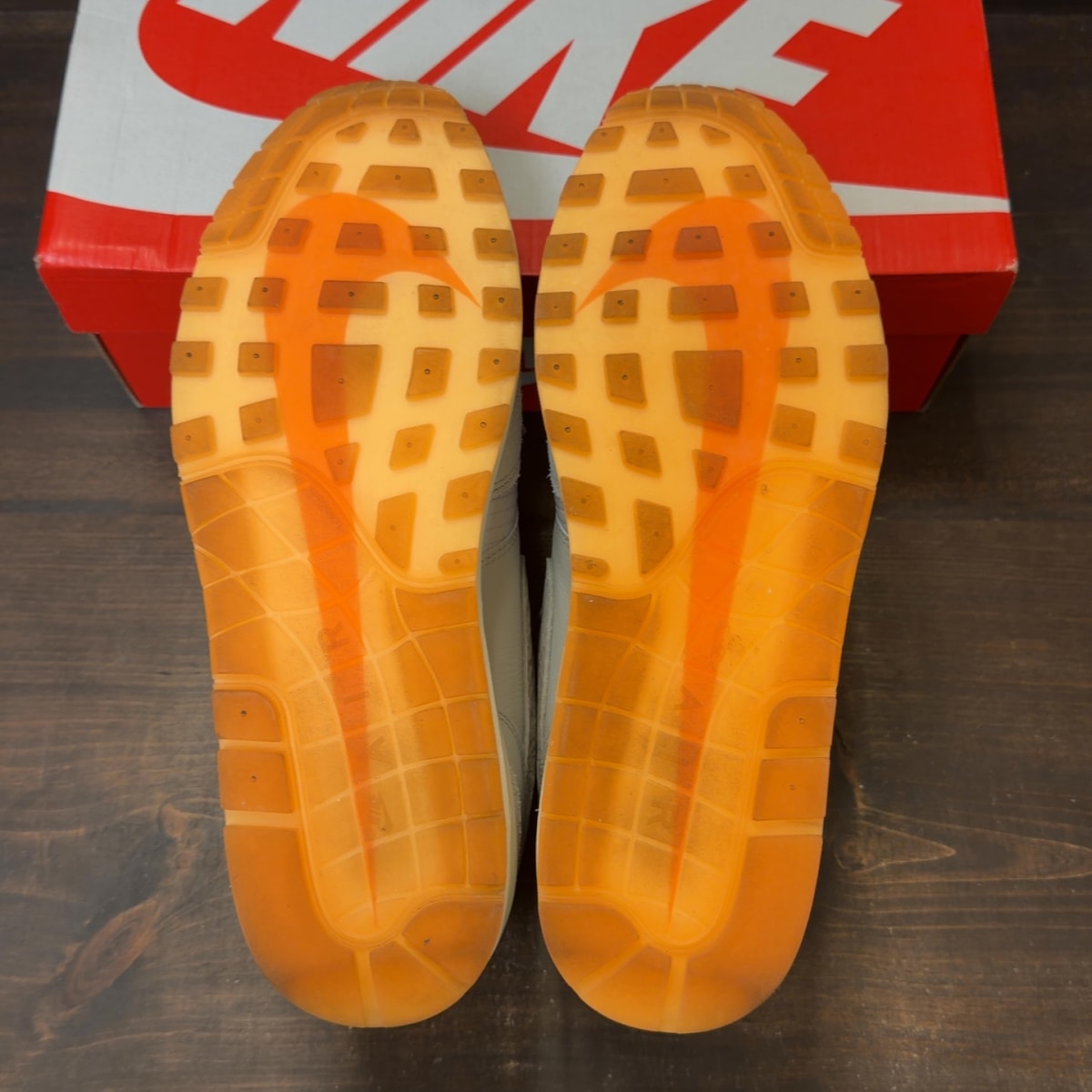 Nike Air Max 1 PRM Light Iron Ore Total Orange - Image 7