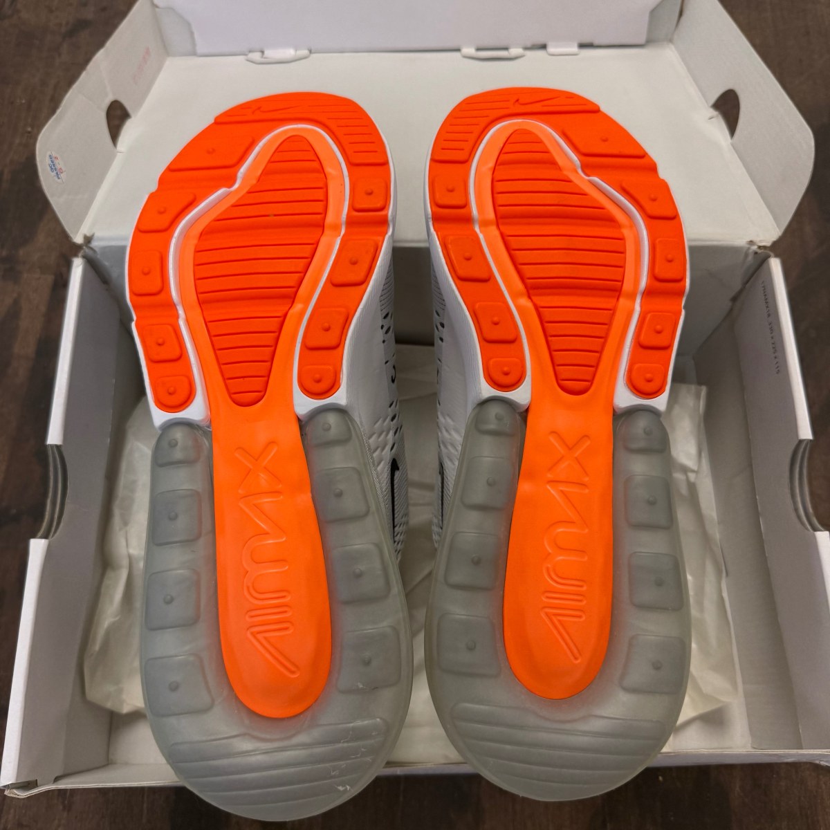 Nike Air Max 270 White Black Total Orange - Image 5