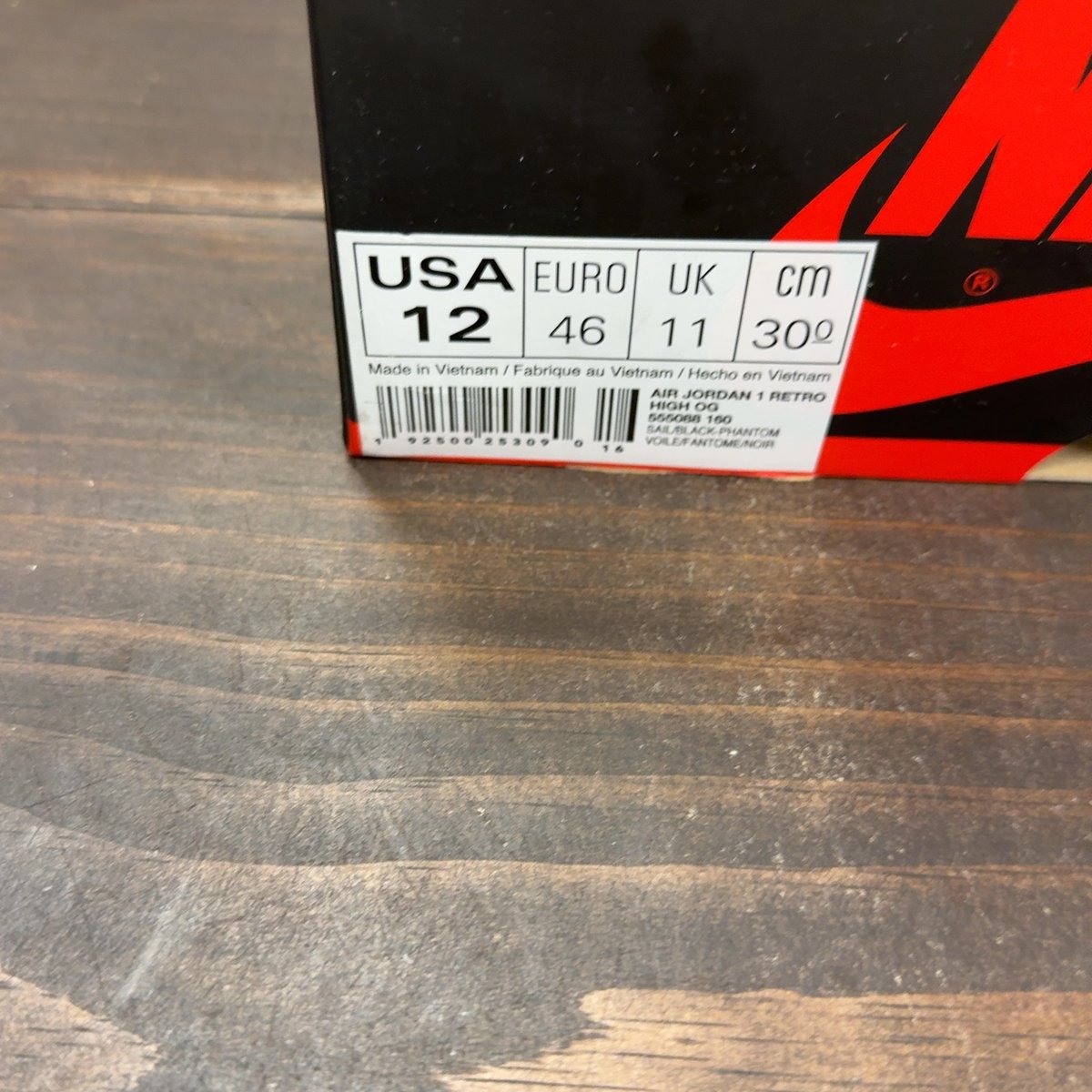 Jordan 1 Retro High Phantom Gym Red Size 12 (Pre-Owned) - aux