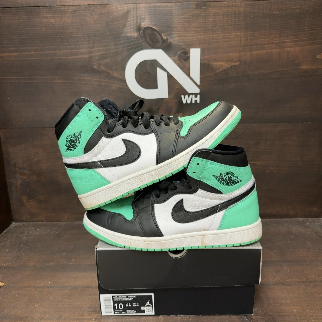 Jordan 1 Retro High OG Green Glow Size 10 (Pre-Owned) - Image 1