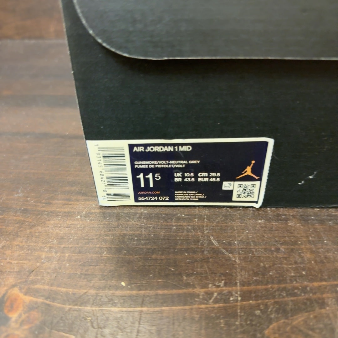 Jordan 1 Mid Gunsmoke Volt - Image 8